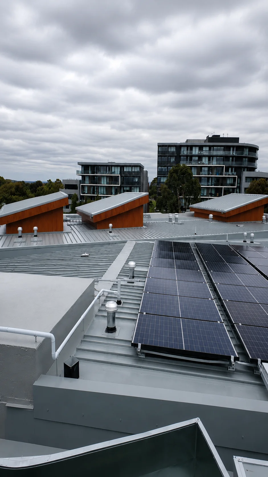 Commercial rooftop waterproofing and finishing, Melbourne